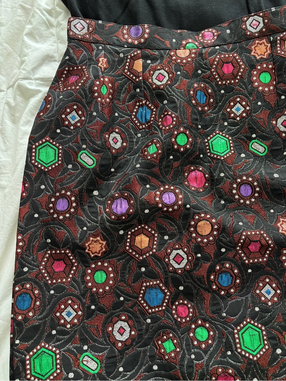 Guy Laroche Multicolor Embellished Midi Skirt - Picture 7 of 7